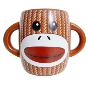 Sock Monkey 2 Handled Mug 16 Ounce Galerie Cup
